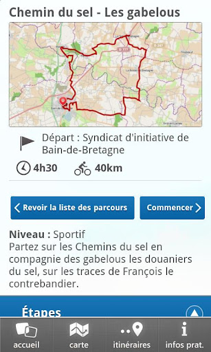 parcours  m'balades android iPhone Bretagne